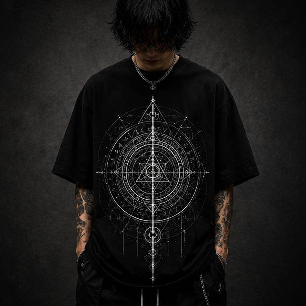 KAER “Sacred Sigil” Oversized Heavyweight T-Shirt