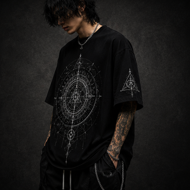 KAER “Sacred Sigil” Oversized Heavyweight T-Shirt