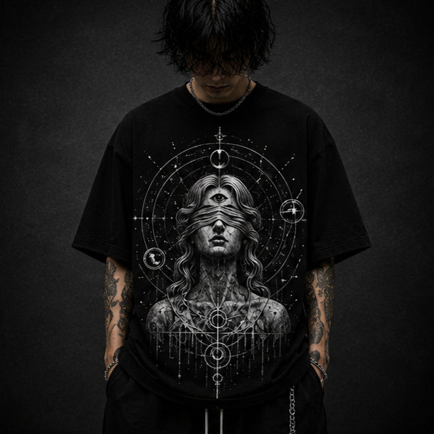 KAER “Blind Goddess” Oversized Heavyweight T-Shirt