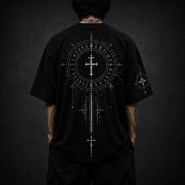 KAER “Rune Priest” Oversized Heavyweight T-Shirt