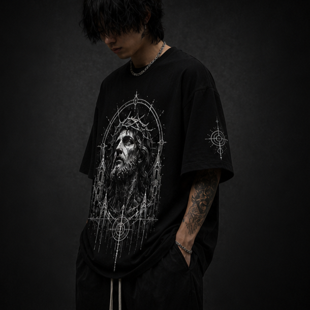KAER “Crowned Martyr” Oversized Heavyweight T-Shirt