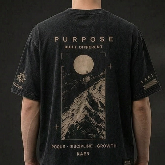 "Purpose Driven" Oversized Graphic Tee | Vintage