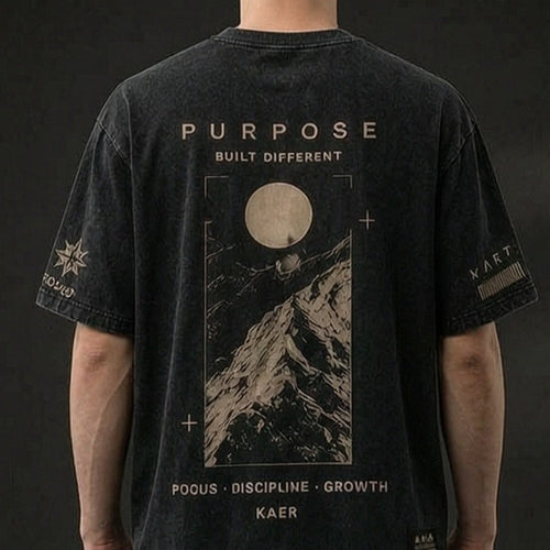 "Purpose Driven" Oversized Graphic Tee | Vintage