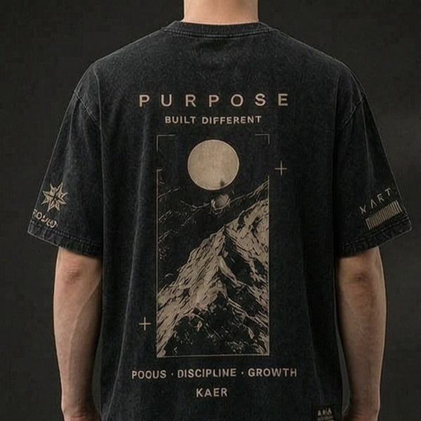 "Purpose Driven" Oversized Graphic Tee | Vintage