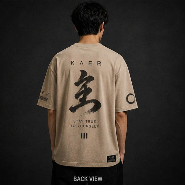 KAER "Stay True" Minimalist Oversized Tee