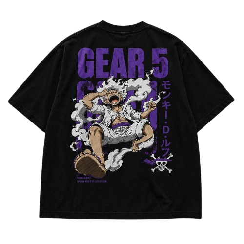 Gear 5 Awakening – Luffy Hype Tee (Back Print)