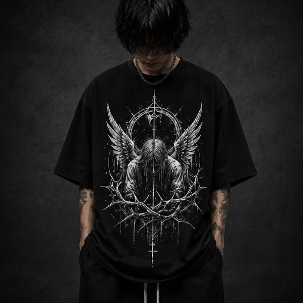KAER “Fallen Angel” Oversized Heavyweight T-Shirt