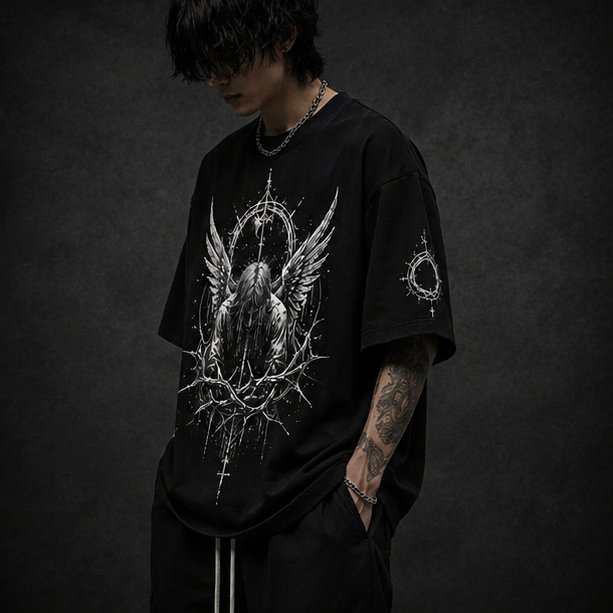 KAER “Fallen Angel” Oversized Heavyweight T-Shirt