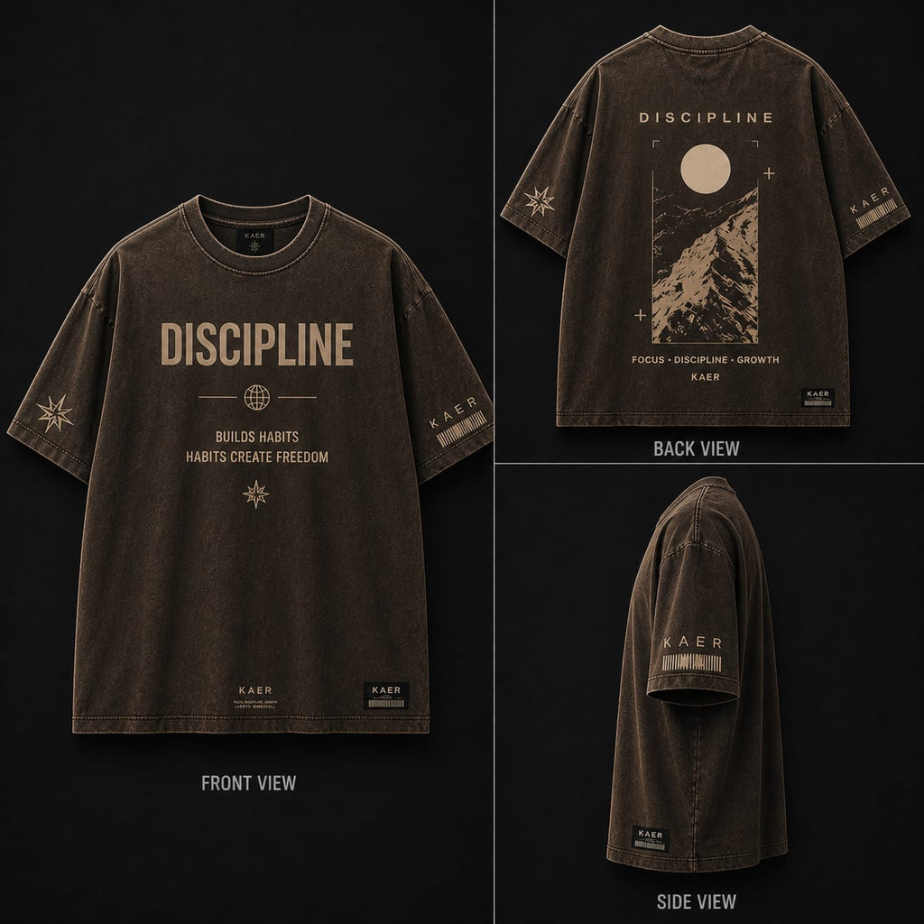 KAER "Discipline Builds" Oversized Tee
