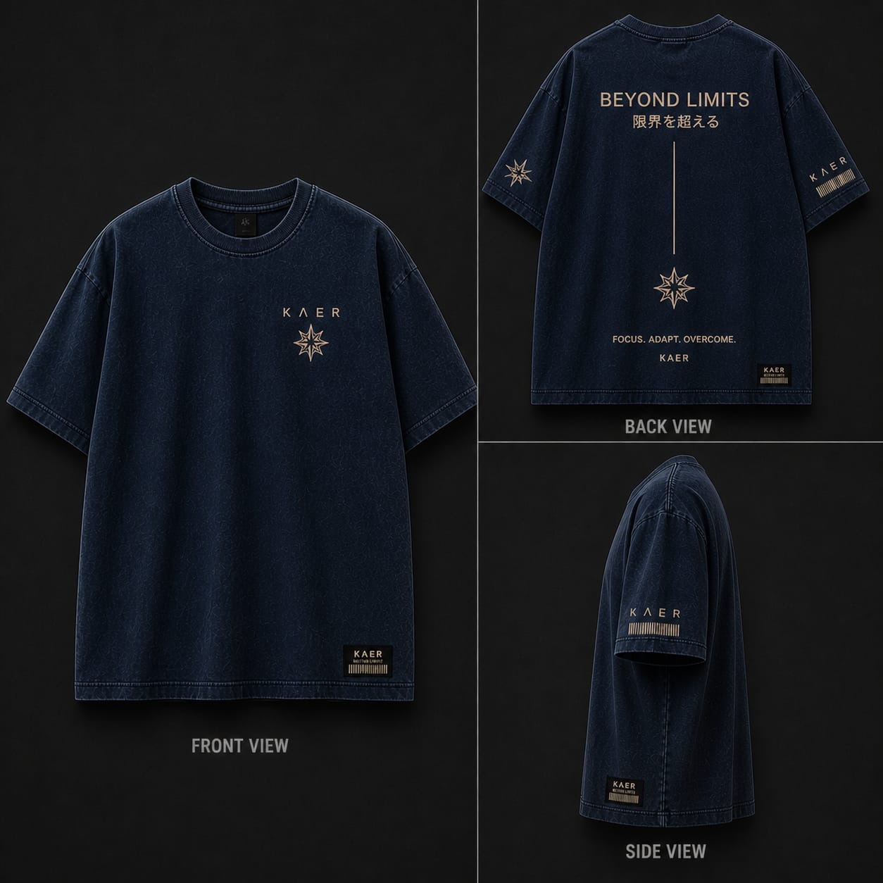 KAER "Beyond Limits" Heavyweight Oversized Tee