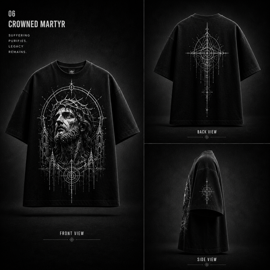 KAER “Crowned Martyr” Oversized Heavyweight T-Shirt
