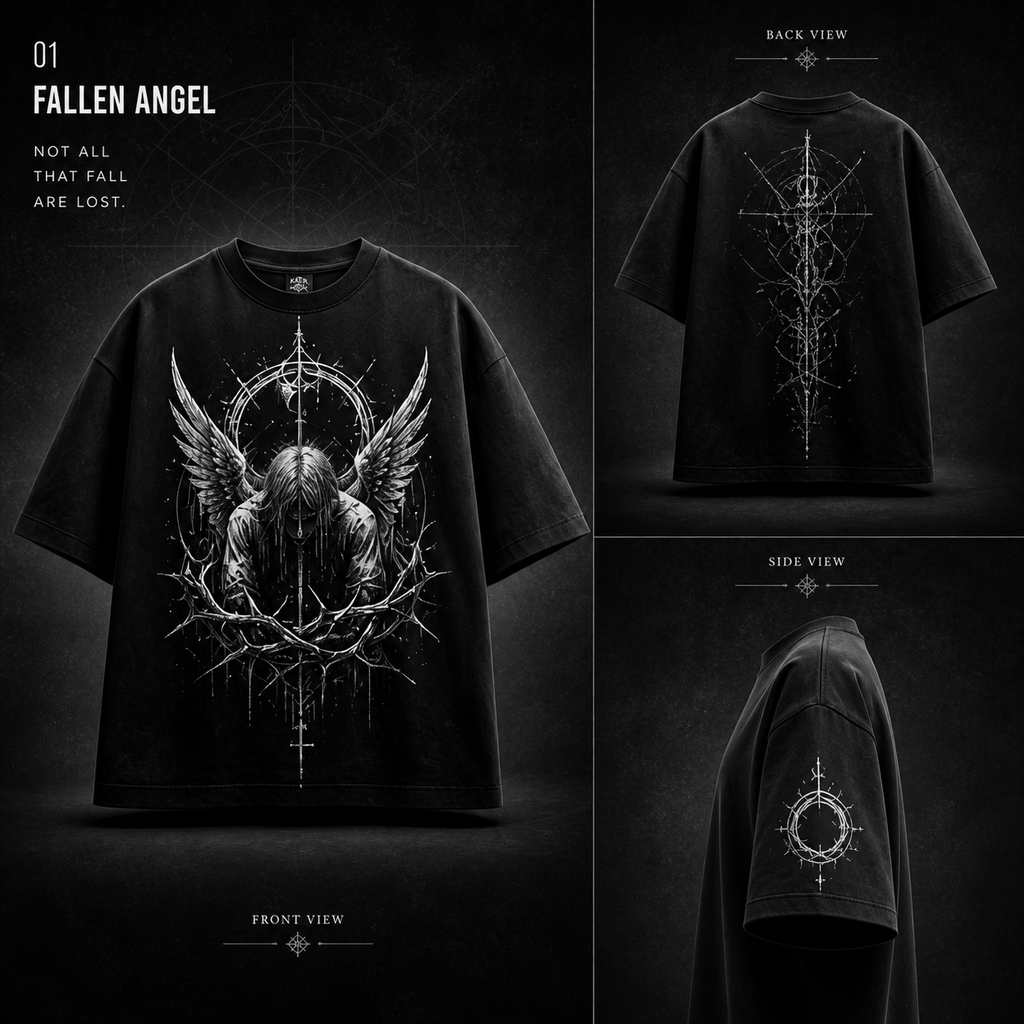 KAER “Fallen Angel” Oversized Heavyweight T-Shirt