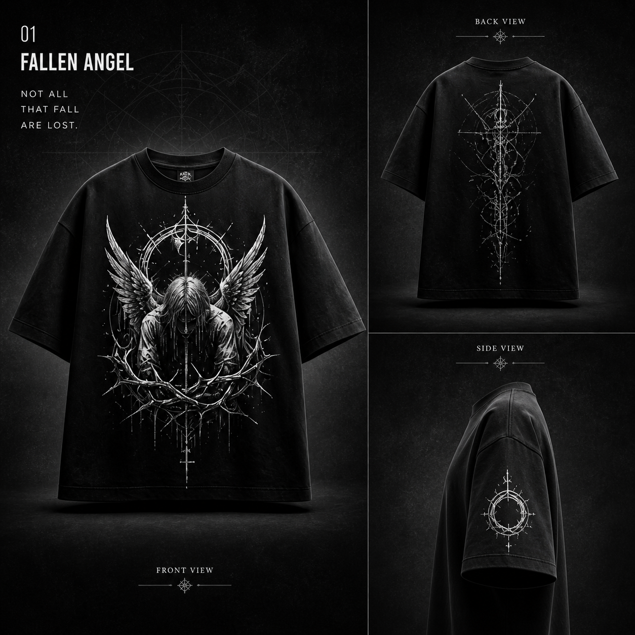 KAER “Fallen Angel” Oversized Heavyweight T-Shirt