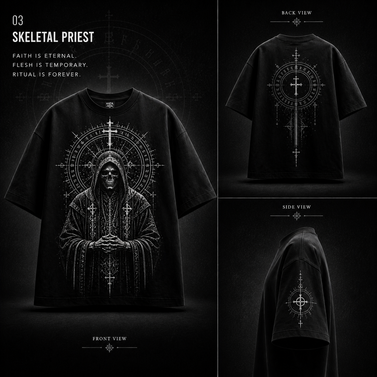 KAER “Rune Priest” Oversized Heavyweight T-Shirt