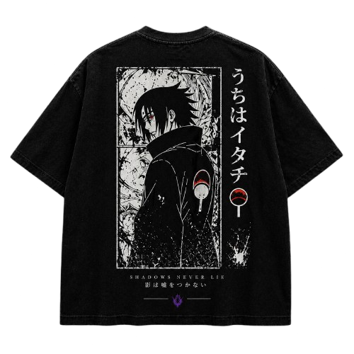 Uchiha Shadows – Dark Manga Panel Tee (Back Print)