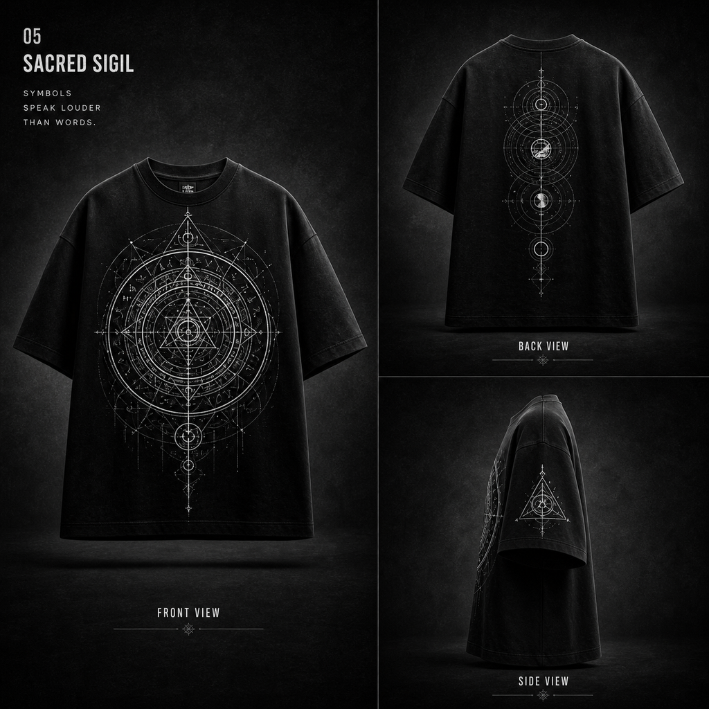 KAER “Sacred Sigil” Oversized Heavyweight T-Shirt