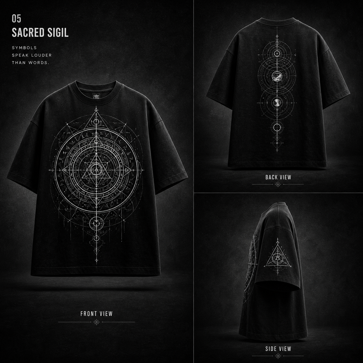 KAER “Sacred Sigil” Oversized Heavyweight T-Shirt